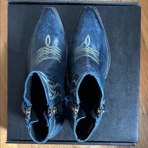 Freebird by Steven Blue Ankle Boots (Wolfie)